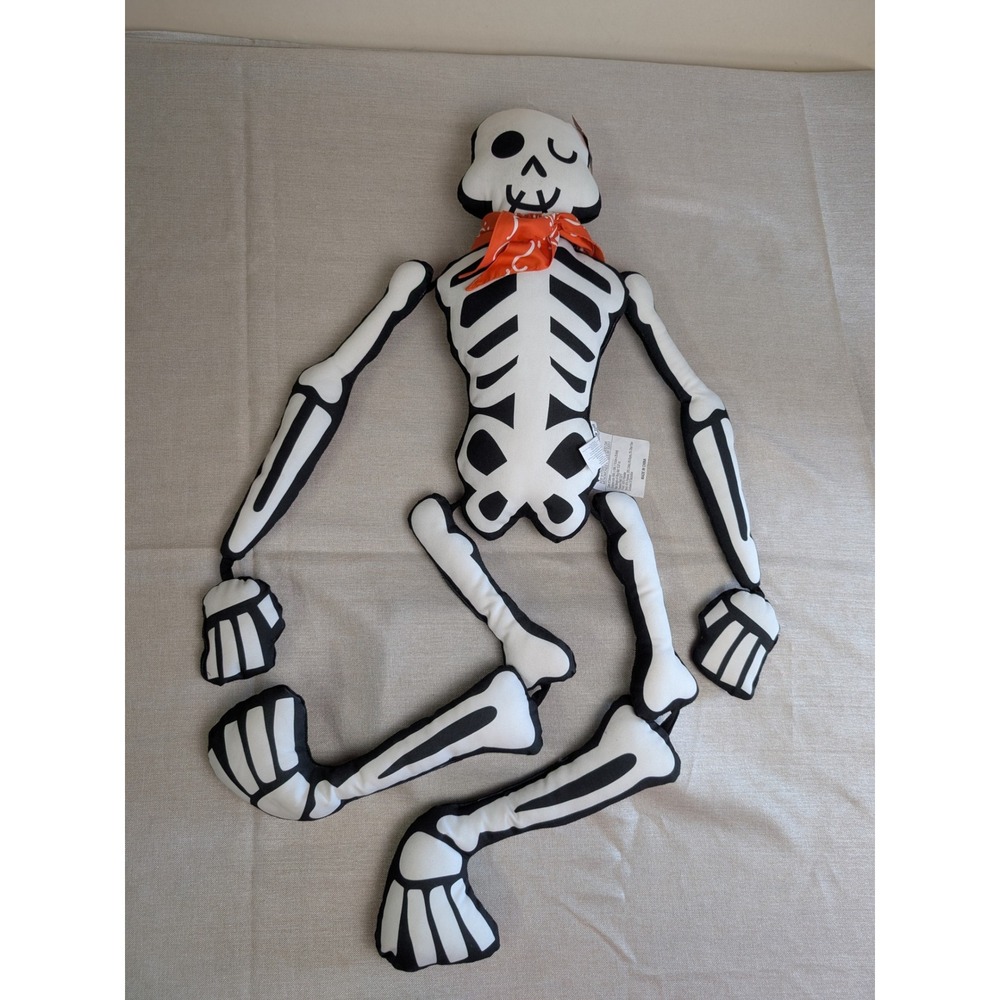 Kohl's Skeleton Decorative Pillow 46" White New Halloween Oversized Plush